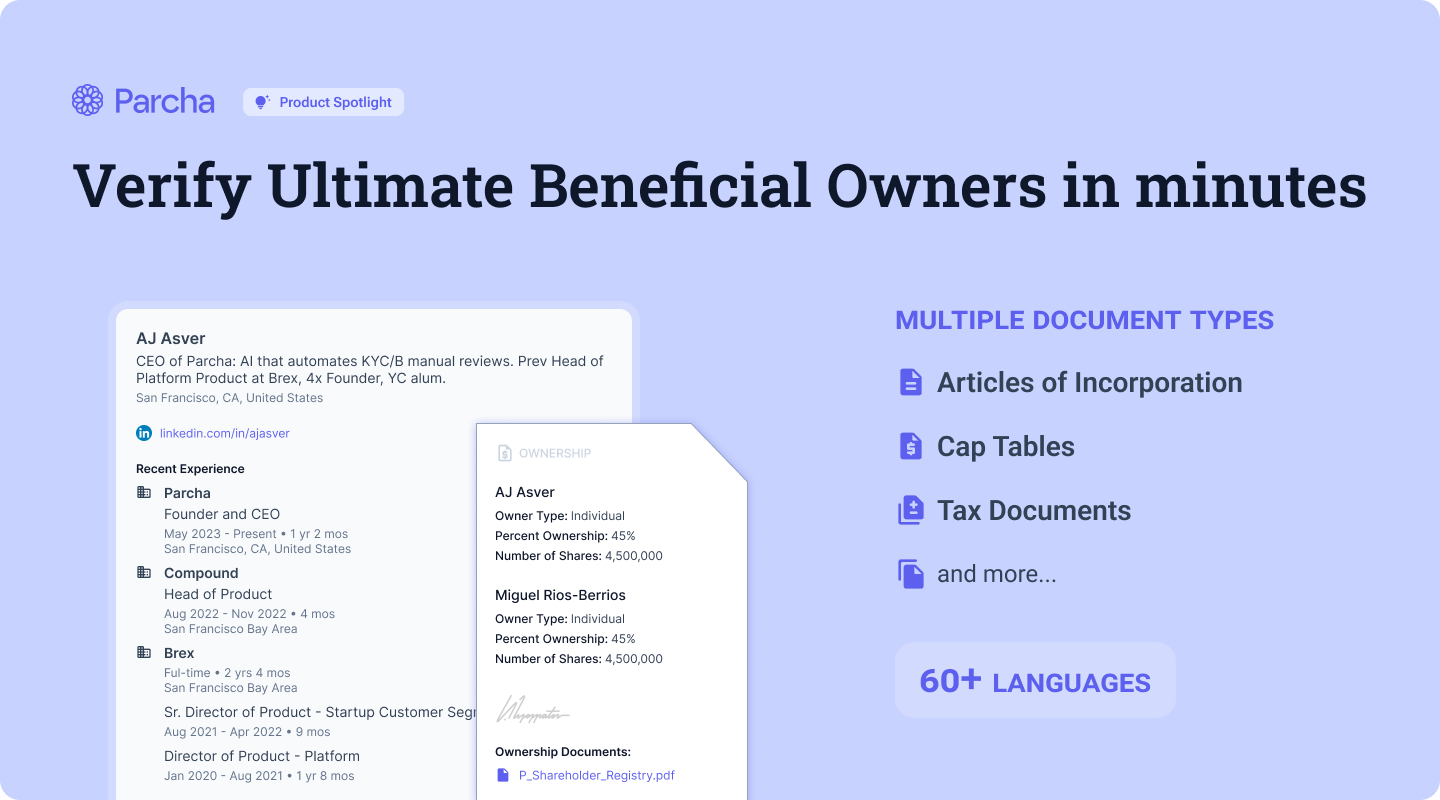 Product Spotlight: Verify Ultimate Business Ownership in minutes